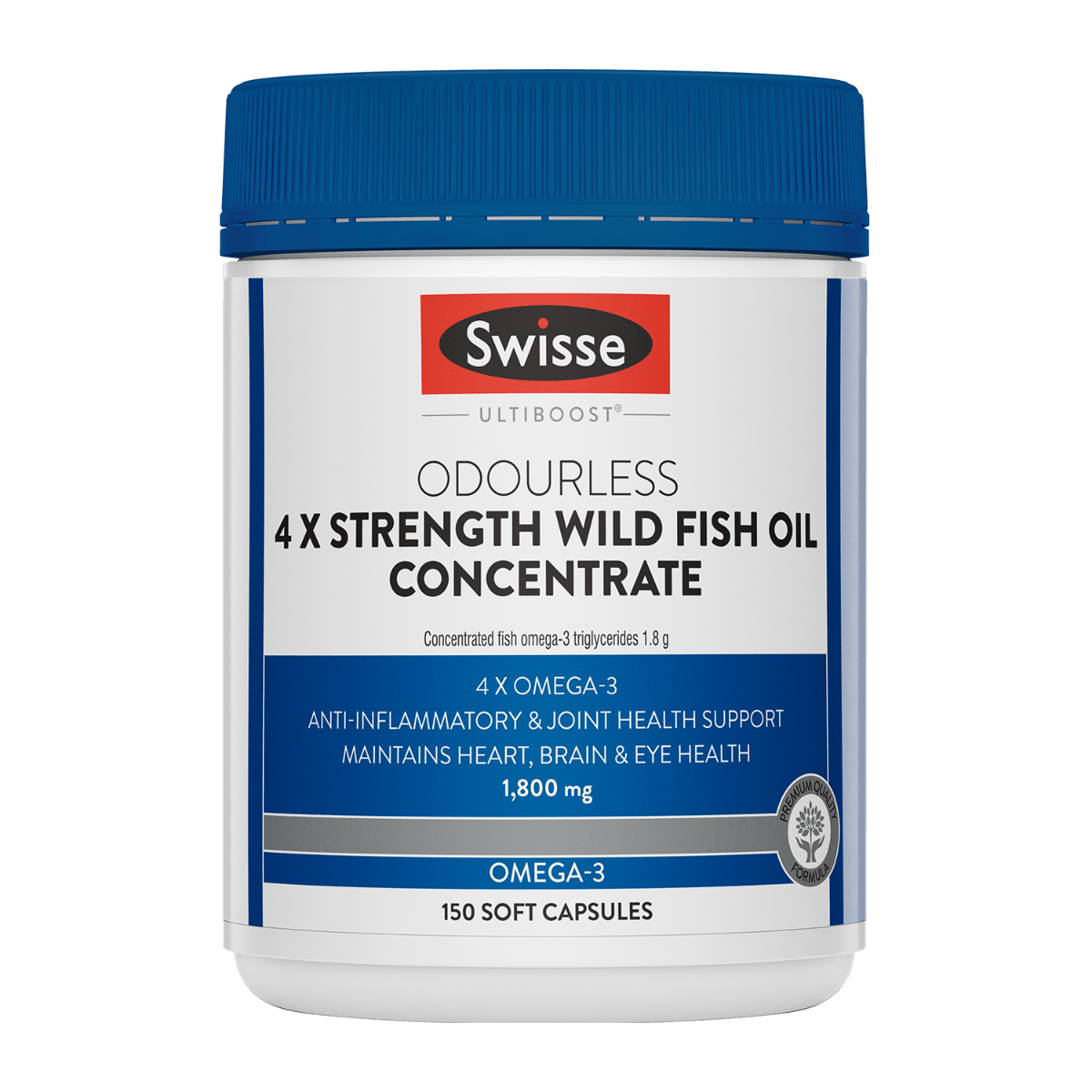 Swisse Australia SWISSE ULTIBOOST Odourless 4 x Strength Wild Fish Oil Concentrate