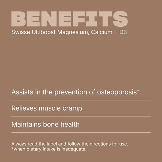 Swisse Australia SWISSE ULTIBOOST Magnesium, Calcium + D3