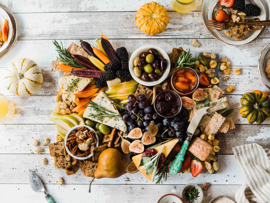 Grazing platter of healthy, delicious food