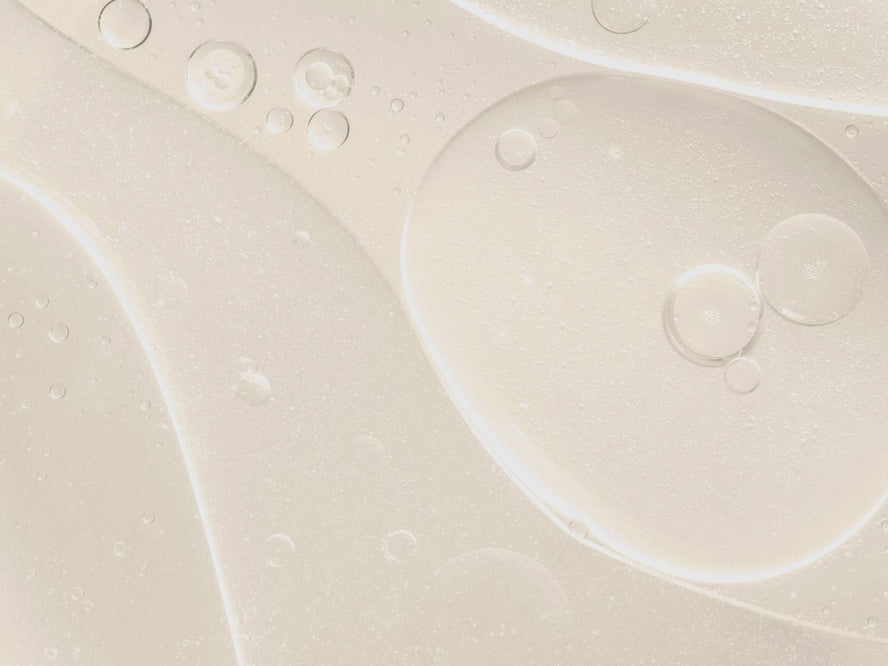 Clear serum with bubbles