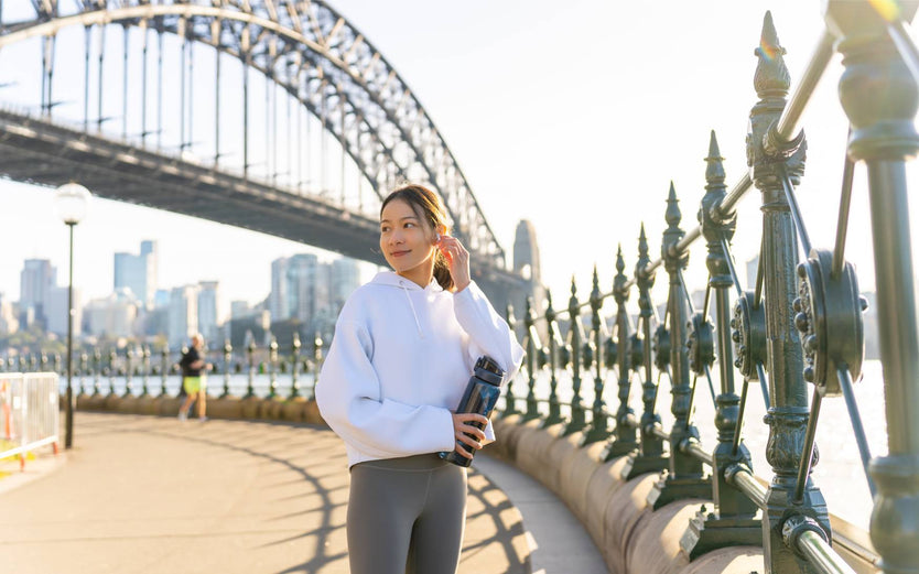 Person getting read to run in Sydney