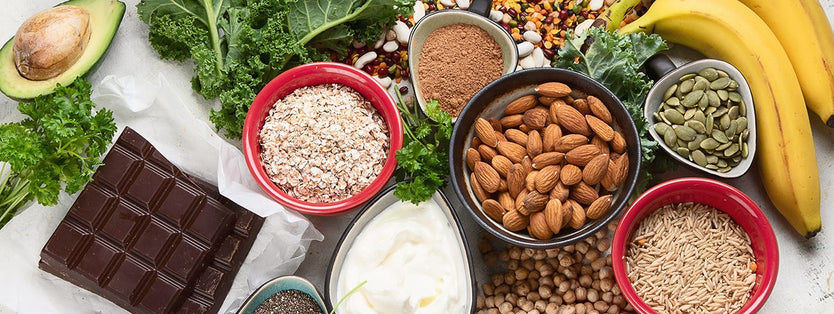 nuts legumes and magnesium sources