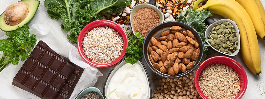 nuts legumes and magnesium sources