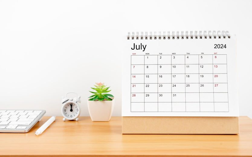 July 2024 Monthly Desk Calendar Year