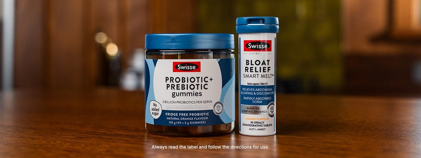 Swisse Probiotic + Prebiotic Gummies & Swisse Bloat Relief Smart Melts