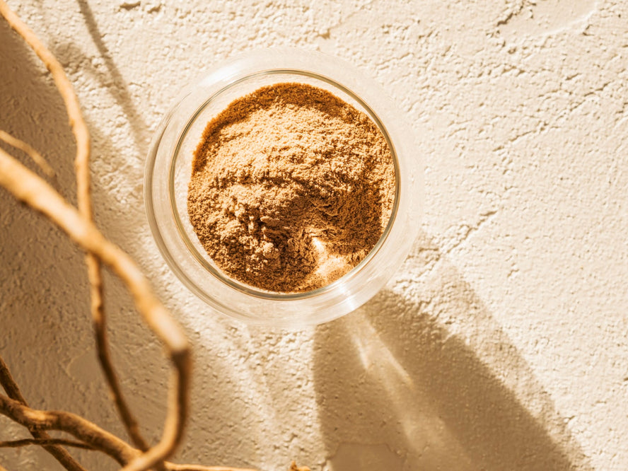 Ashwagandha powder in a cup