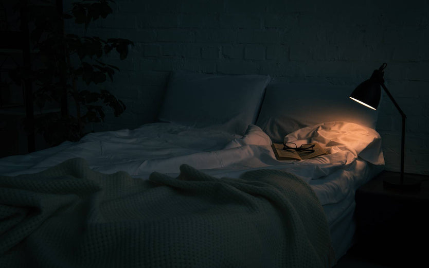 Dimly lit bedroom