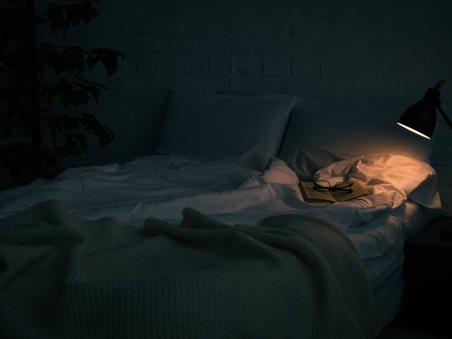 Dimly lit bedroom