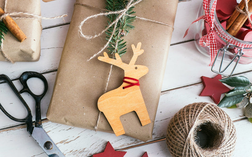 A beautifully-wrapped Christmas gift