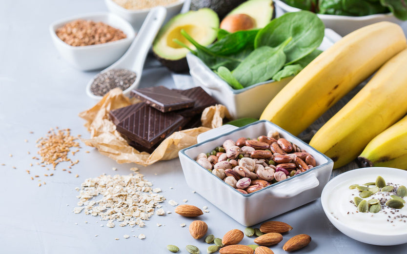 Different foods containing magnesium