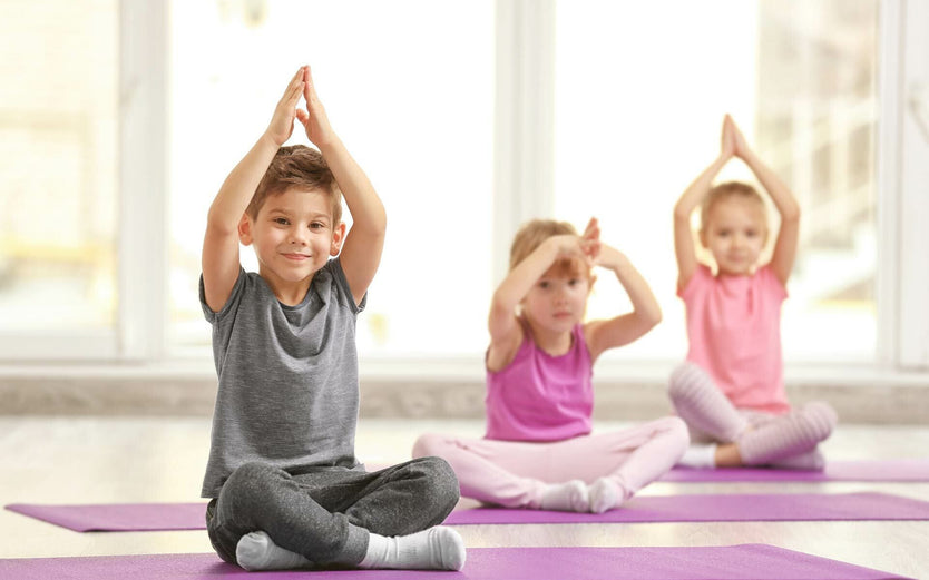 Children doing yoga