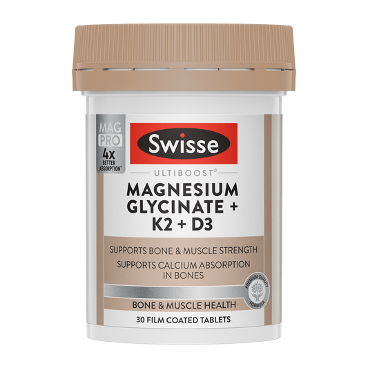 Swisse Wellness SWISSE ULTIBOOST Magnesium Glycinate + K2 + D3 30 Tablets