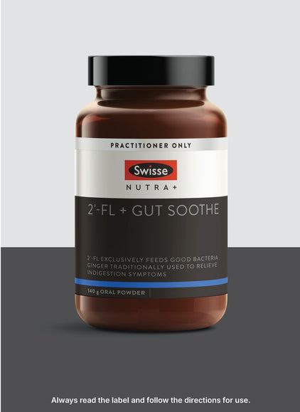 Swisse Nutra+ supplement bottle on a gray background