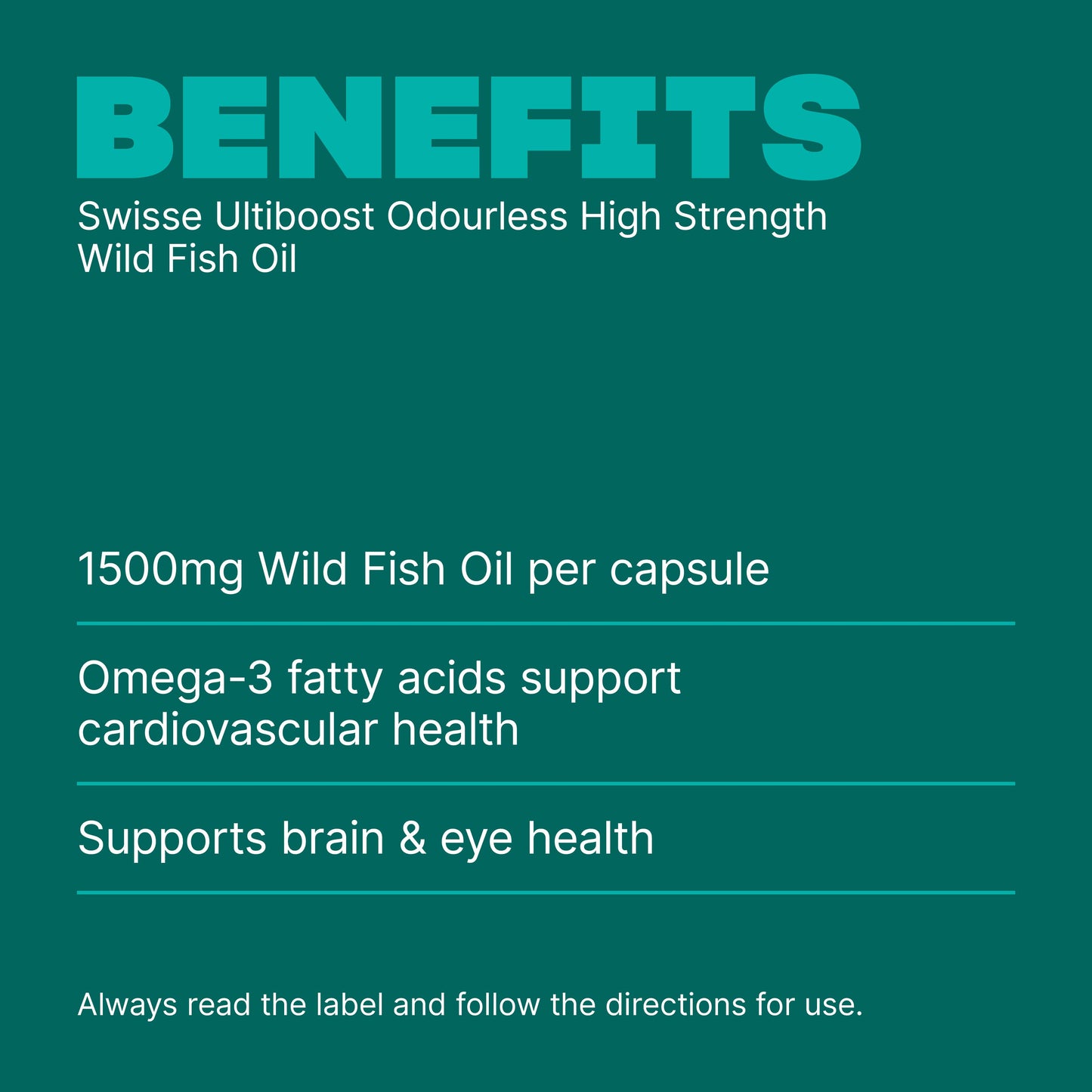 Swisse Australia SWISSE ULTIBOOST Odourless High Strength Wild Fish Oil