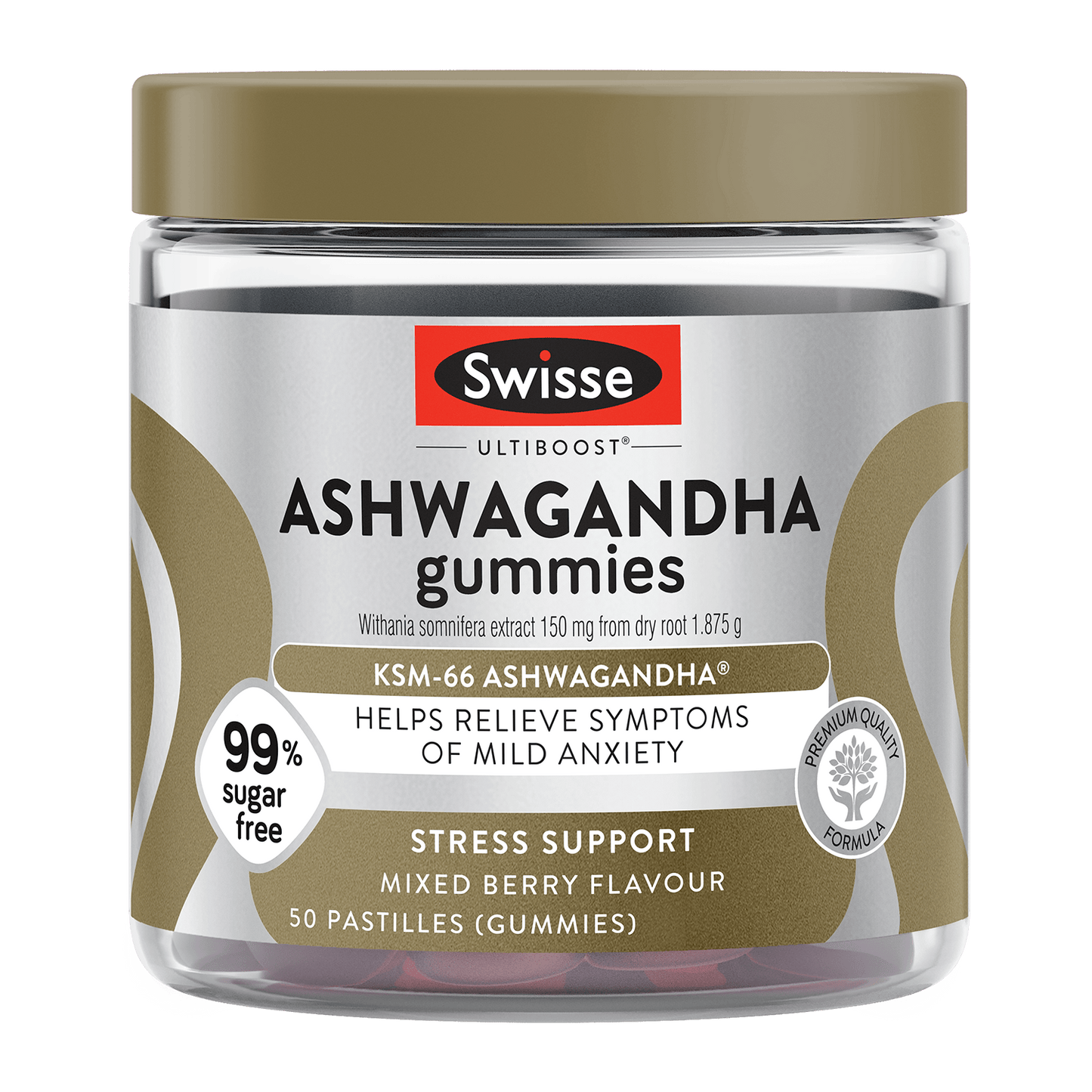 SWISSE ULTIBOOST Ashwagandha Gummies. 50 Gummies