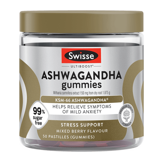 SWISSE ULTIBOOST Ashwagandha Gummies. 50 Gummies