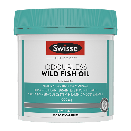 Swisse  SWISSE ULTIBOOST Odourless Wild Fish Oil 200 Soft Capsules