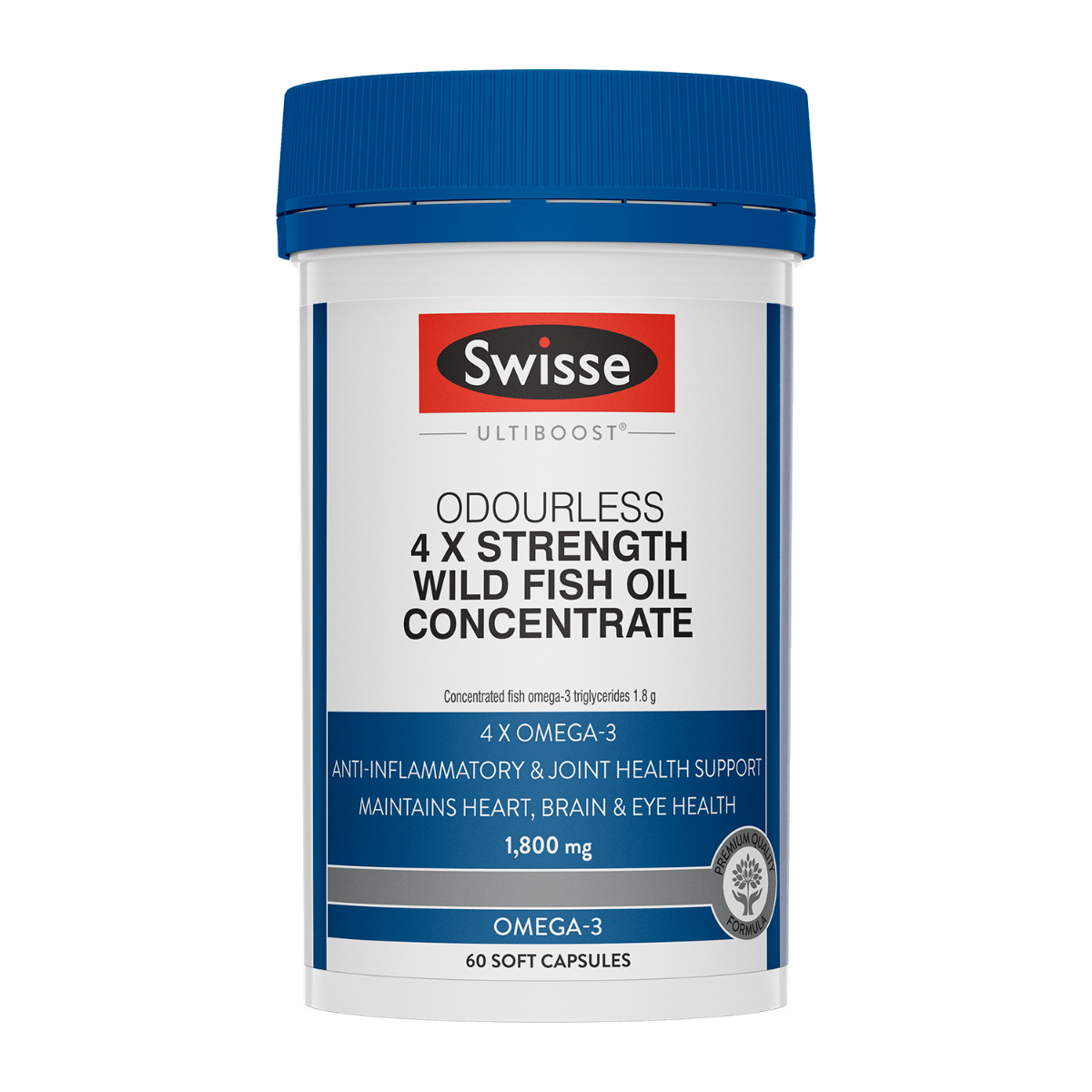 Swisse Australia SWISSE ULTIBOOST Odourless 4 x Strength Wild Fish Oil Concentrate