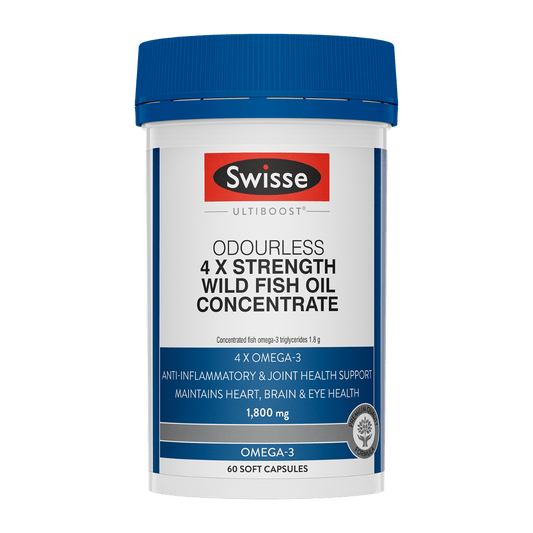 Swisse Australia SWISSE ULTIBOOST Odourless 4 x Strength Wild Fish Oil Concentrate