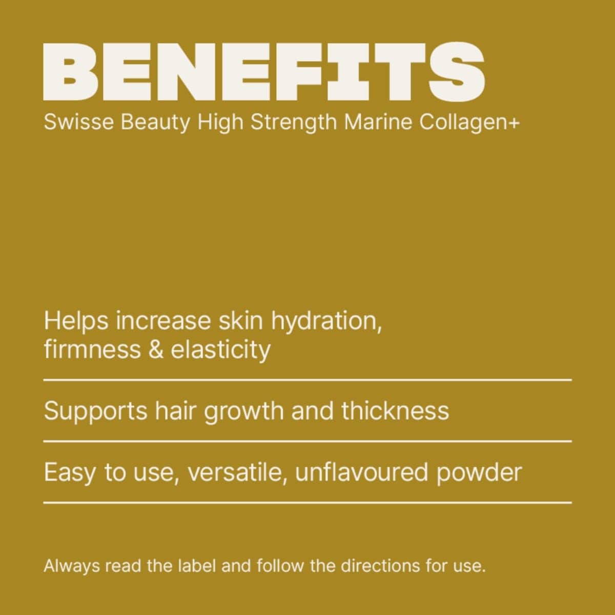 Swisse Australia SWISSE BEAUTY High Strength Marine Collagen+ Unflavoured Powder