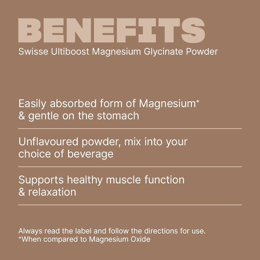 Swisse Australia SWISSE ULTIBOOST Magnesium Glycinate Powder