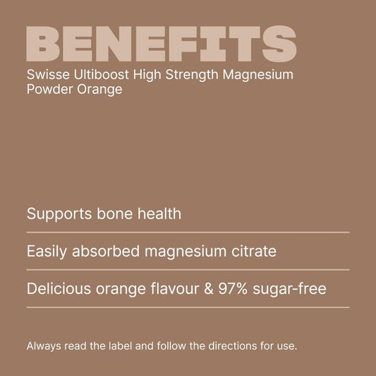 Swisse Australia SWISSE ULTIBOOST High Strength Magnesium Powder Orange