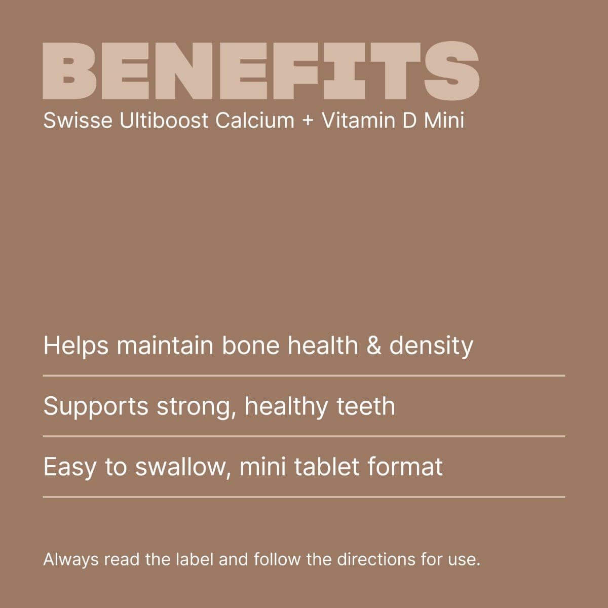 Swisse Australia SWISSE ULTIBOOST Calcium + Vitamin D Mini Tabs