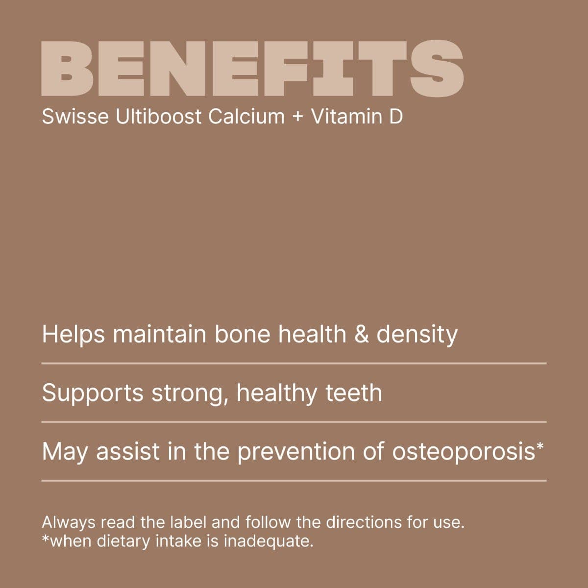 Swisse Australia SWISSE ULTIBOOST Calcium + Vitamin D