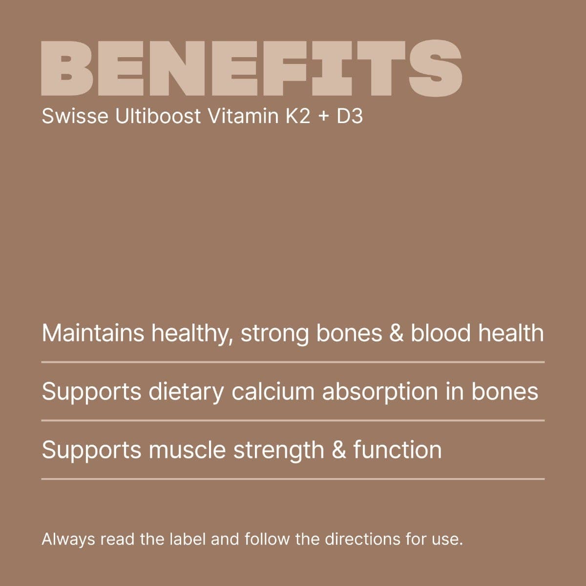Swisse Australia SWISSE ULTIBOOST Vitamin K2 + D3