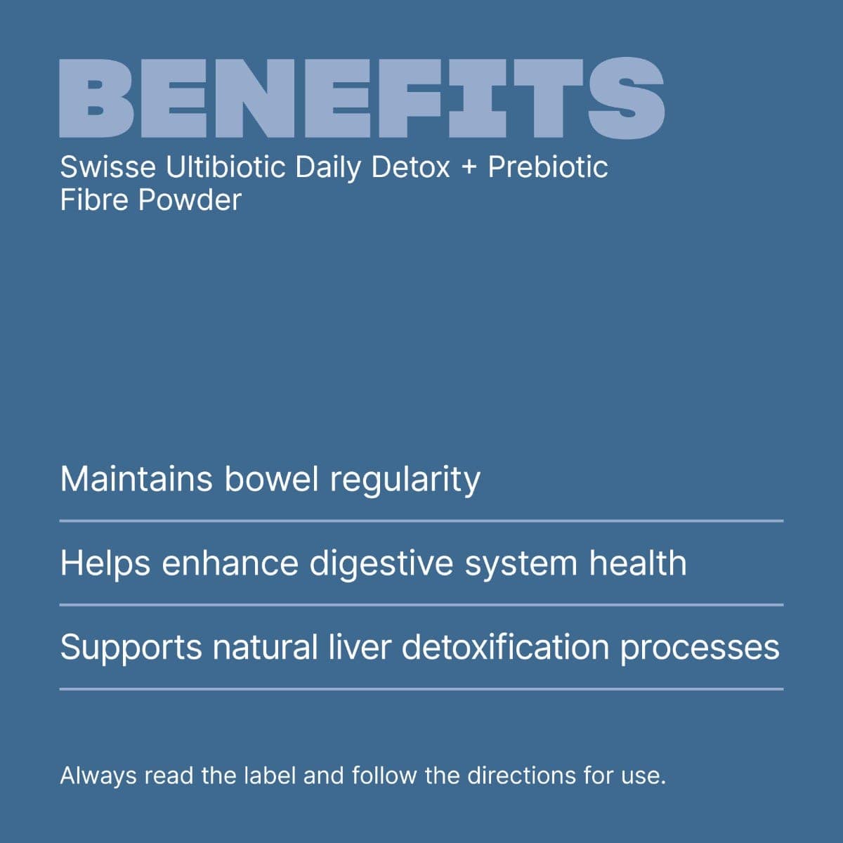 Swisse Australia SWISSE ULTIBIOTICS Daily Detox + Prebiotic Fibre Powder
