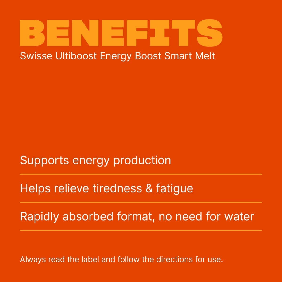 Swisse Australia SWISSE ULTIBOOST Energy Boost Smart Melt