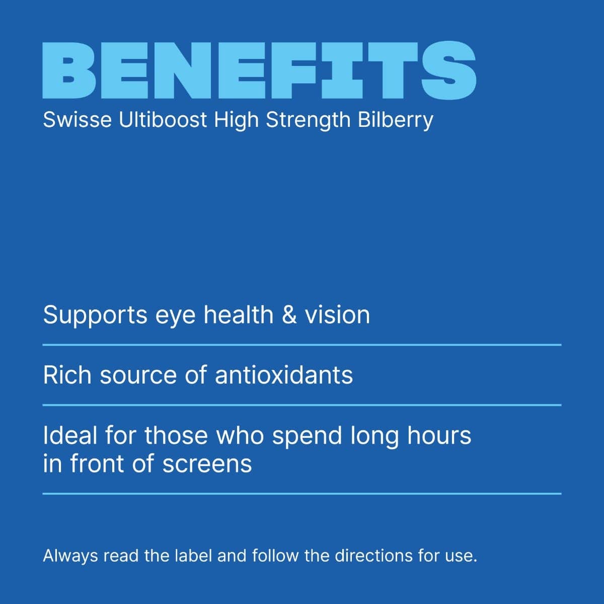 Swisse Australia SWISSE ULTIBOOST High Strength Bilberry