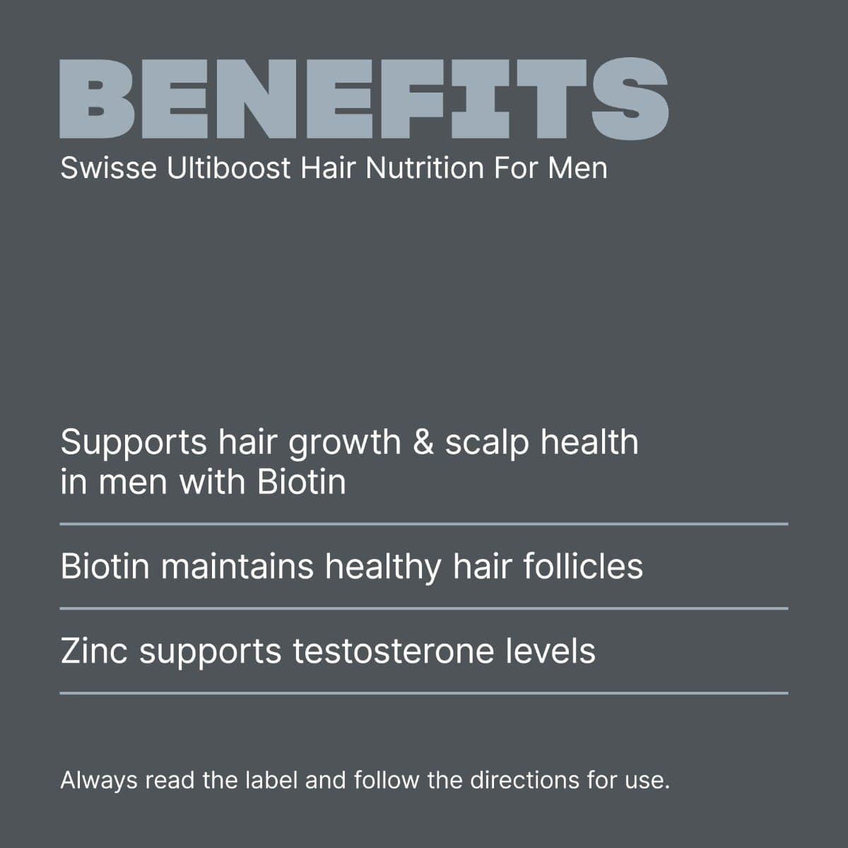 Swisse Australia SWISSE ULTIBOOST Hair Nutrition For Men