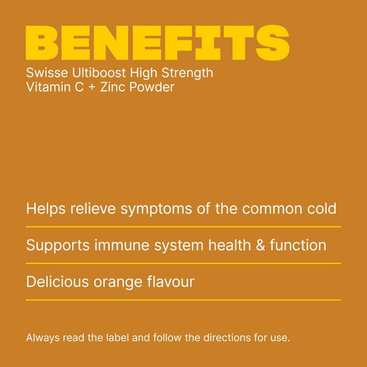 Swisse Australia SWISSE ULTIBOOST High Strength Vitamin C + Zinc Powder Orange