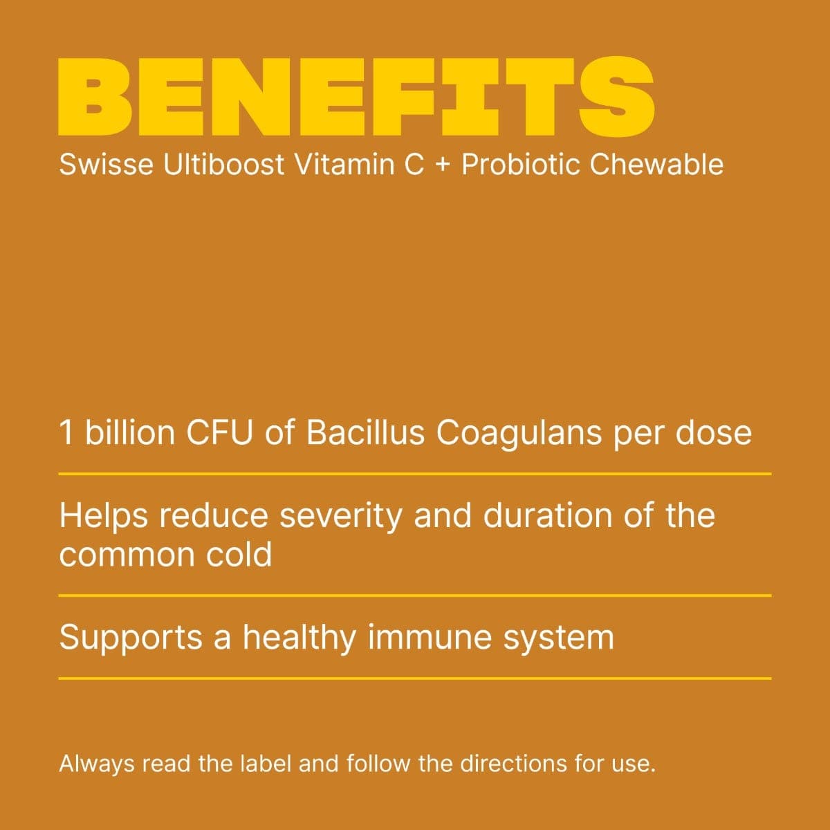 Swisse Australia SWISSE ULTIBOOST Vitamin C + Probiotic Chewable