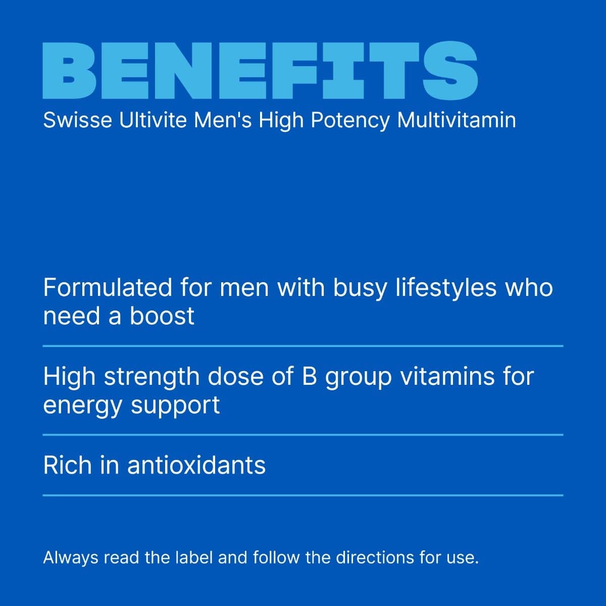 Swisse Australia SWISSE ULTIVITE Men's High Potency Multivitamin