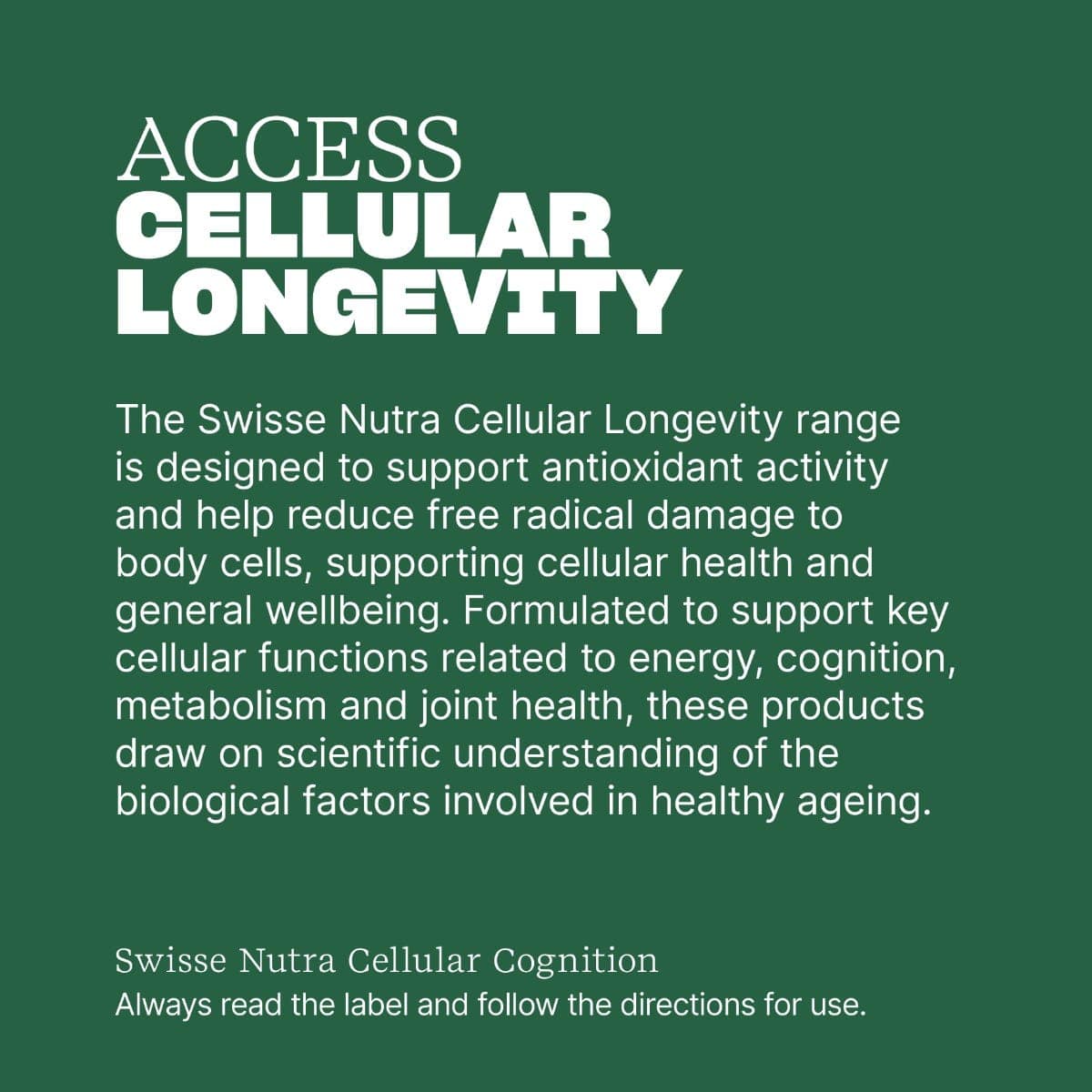 Swisse Australia SWISSE NUTRA Cellular Cognition