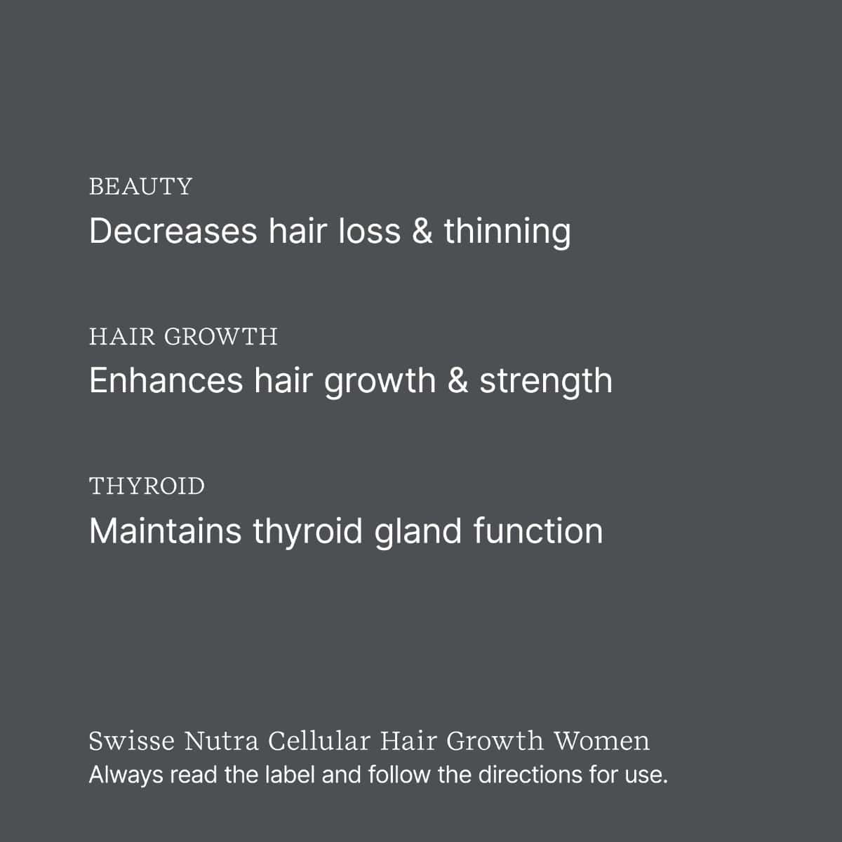 Swisse Australia SWISSE NUTRA Cellular Hair Growth Women