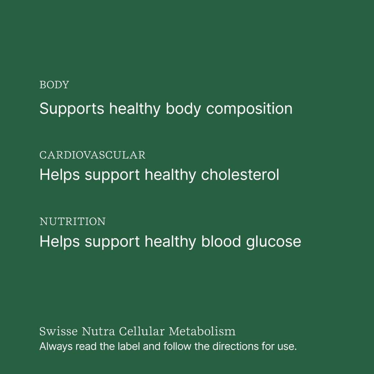 Swisse Australia SWISSE NUTRA Cellular Metabolism