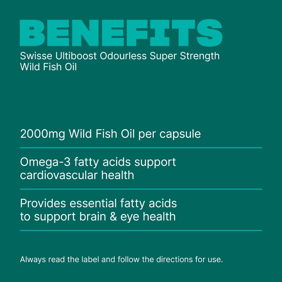 Swisse Australia SWISSE ULTIBOOST Super Strength Odourless Wild Fish Oil