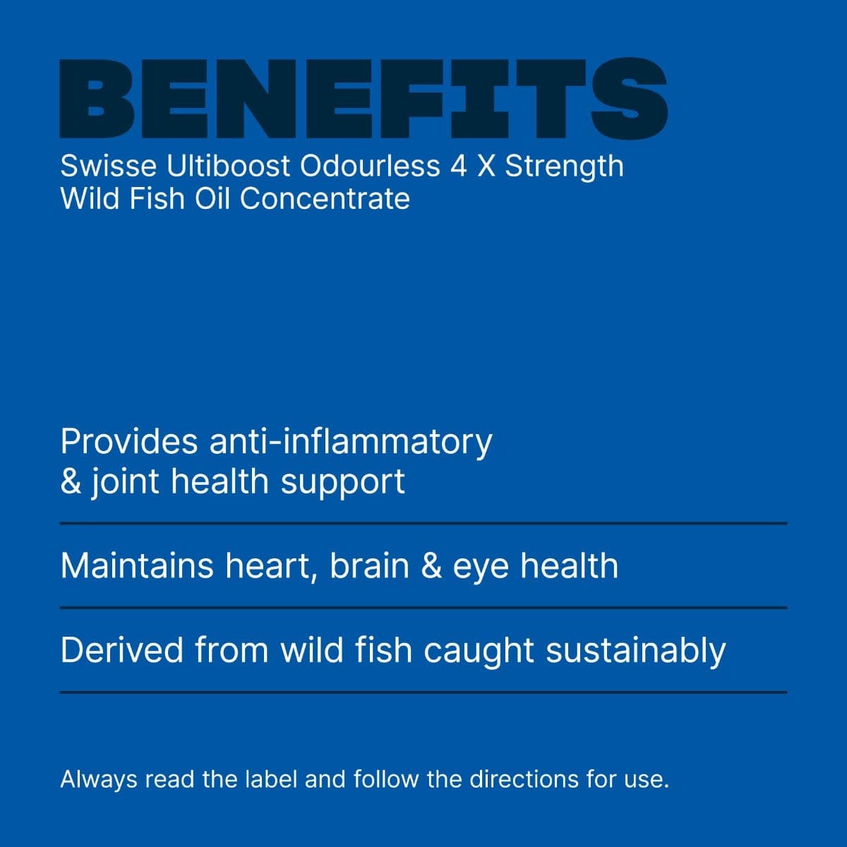 Swisse Australia SWISSE ULTIBOOST Odourless 4 x Strength Wild Fish Oil Concentrate