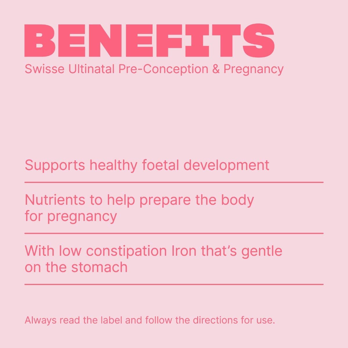 Swisse Australia SWISSE ULTINATAL Pre-Conception & Pregnancy Multivitamin