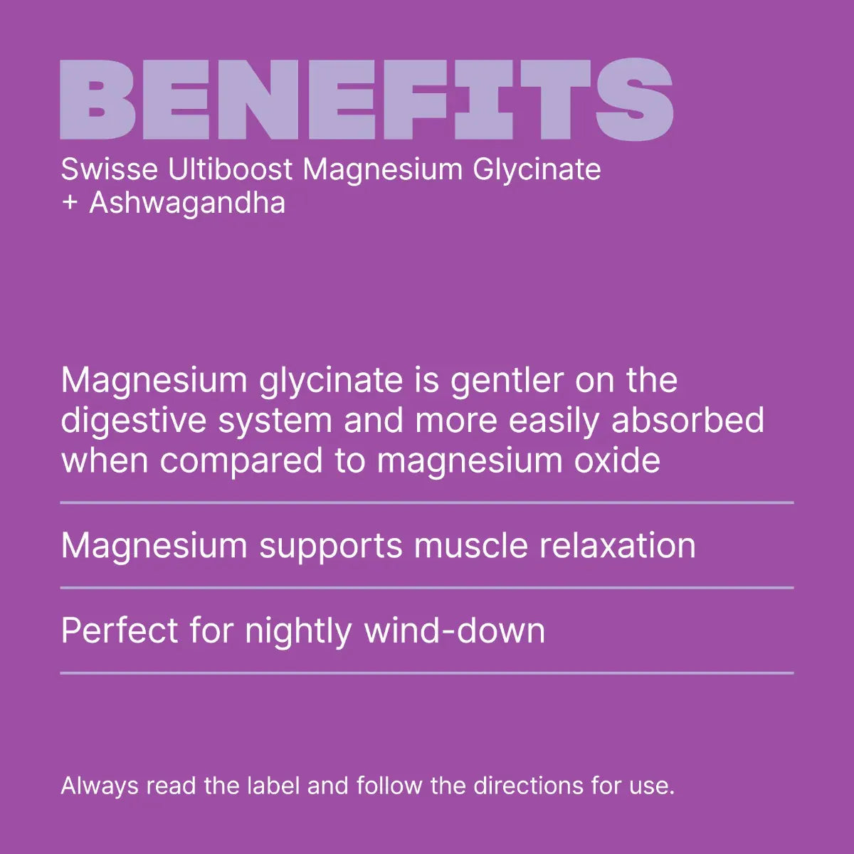 Swisse Australia SWISSE ULTIBOOST Magnesium Glycinate + Ashwagandha
