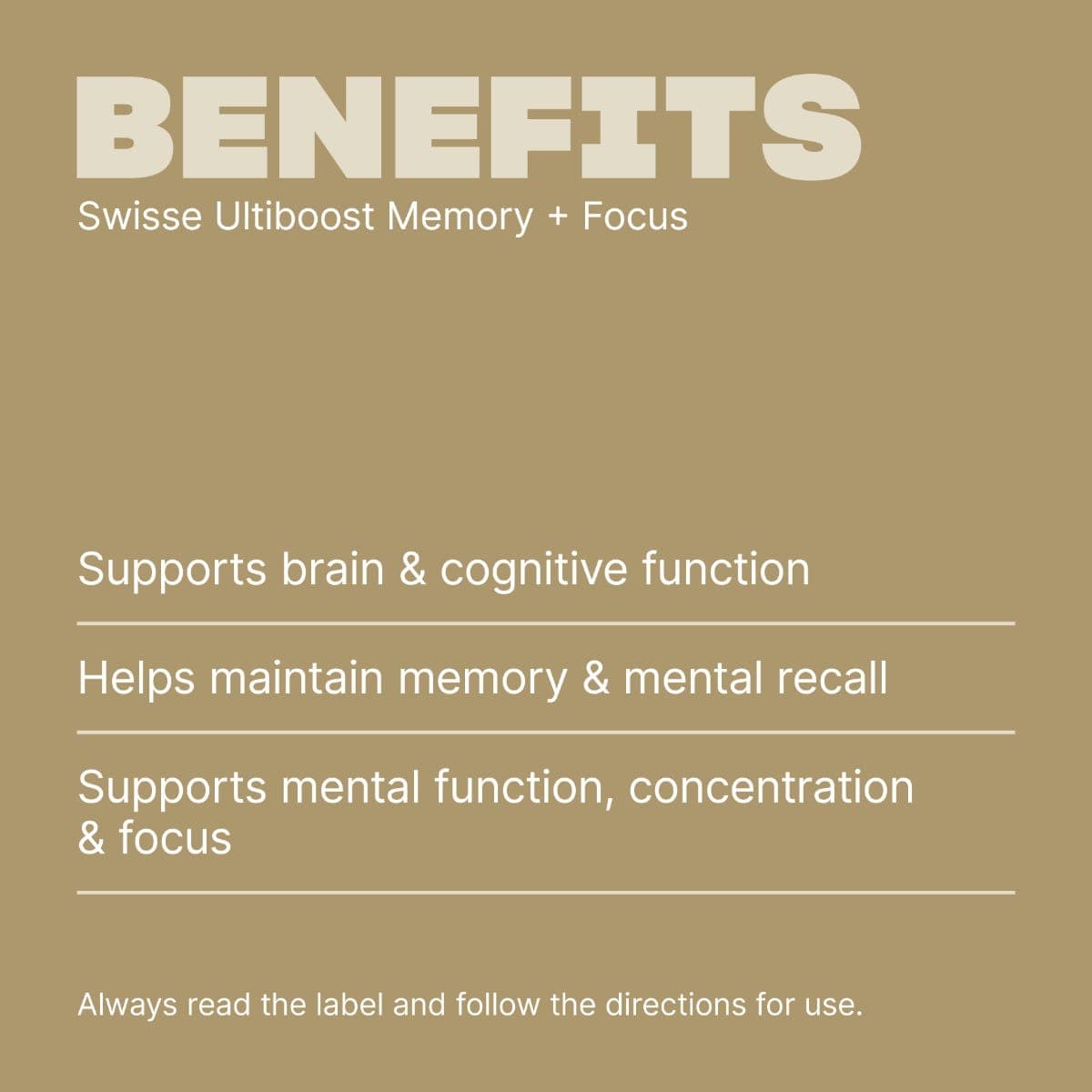 Swisse Australia SWISSE ULTIBOOST Memory + Focus