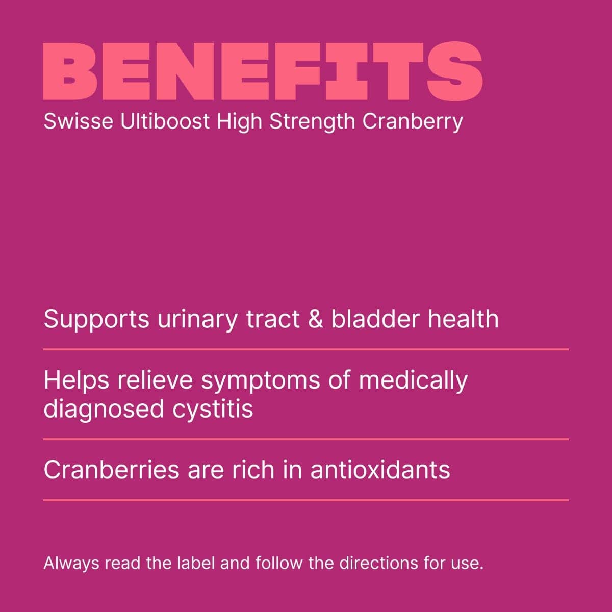 Swisse Australia SWISSE ULTIBOOST High Strength Cranberry