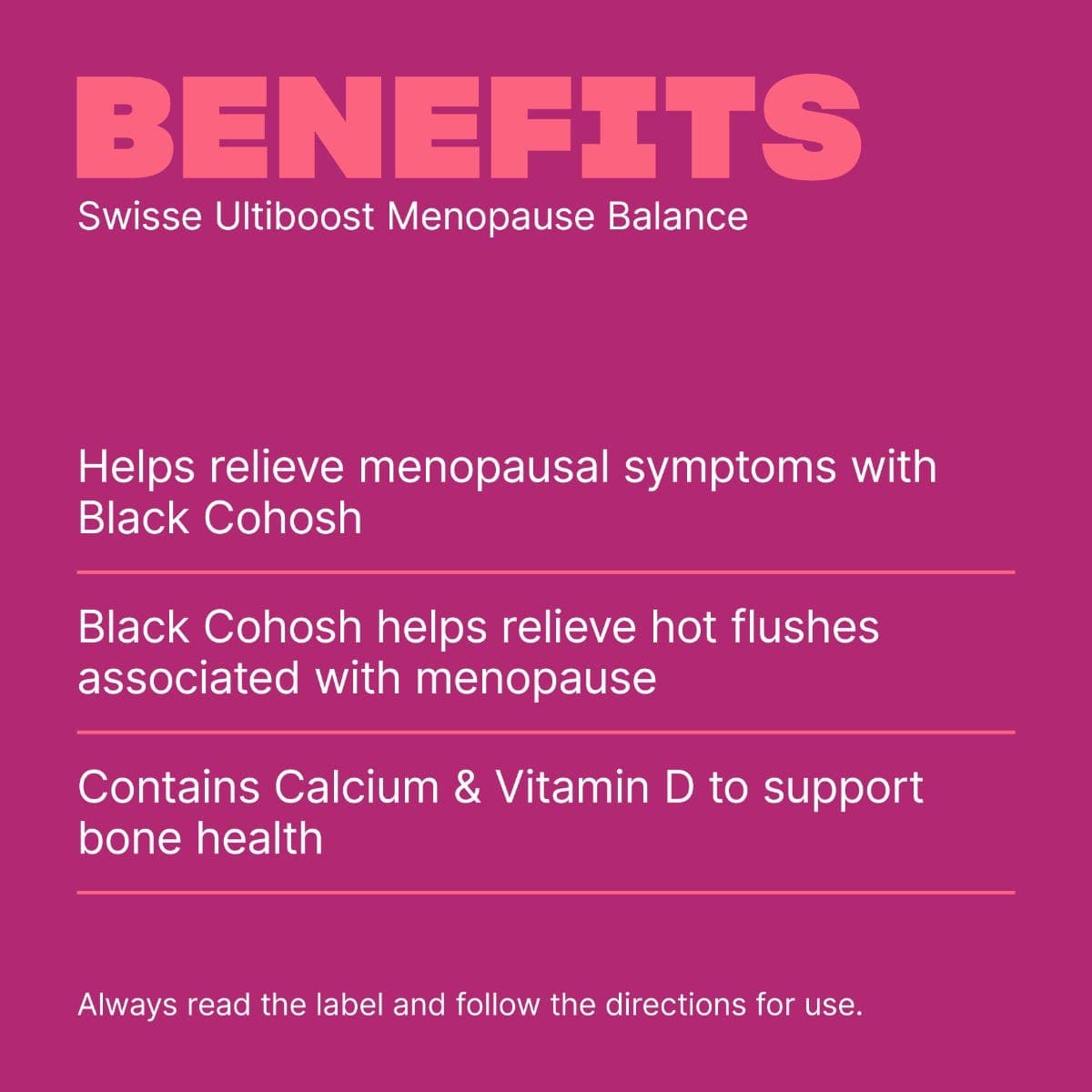 Swisse Australia SWISSE ULTIBOOST Menopause Balance
