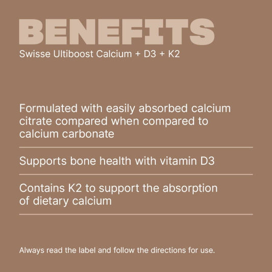 Swisse Australia SWISSE ULTIBOOST Calcium + D3 + K2