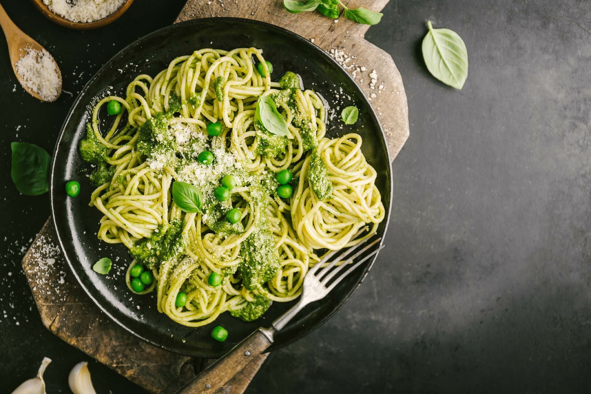 Pasta with almond pear and edamame beans recipe