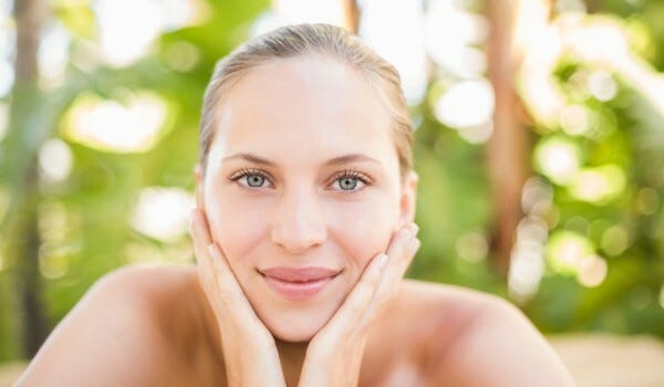 Close up of a woman's face