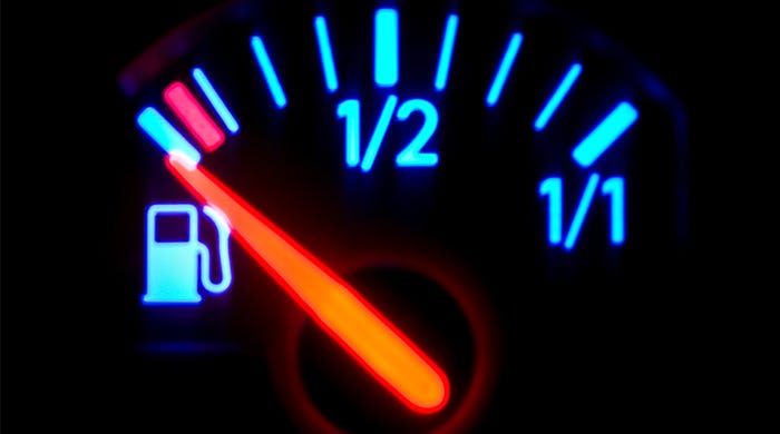 Neon fuel tank gauge